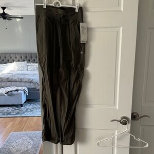lululemon Dark army Green Pants dance studio mid rise regular length NWT